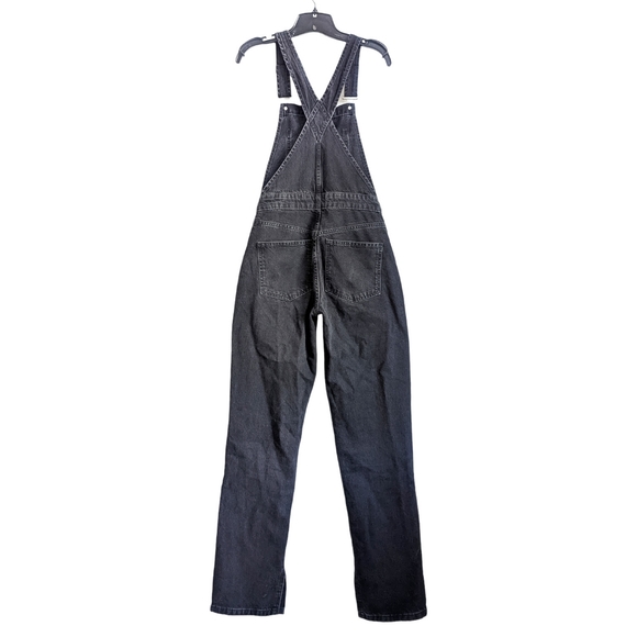 ASOS DESIGN Denim '90's' Straight Leg Washed Black Jumpsuit Overalls Size 4 - Picture 4 of 10
